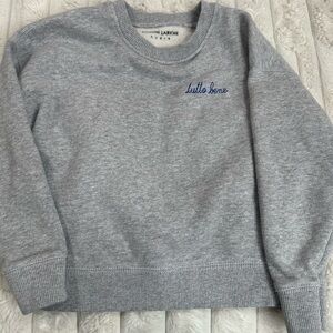 Maison labiche Crewneck Sweatshirt with Blue Embroidery